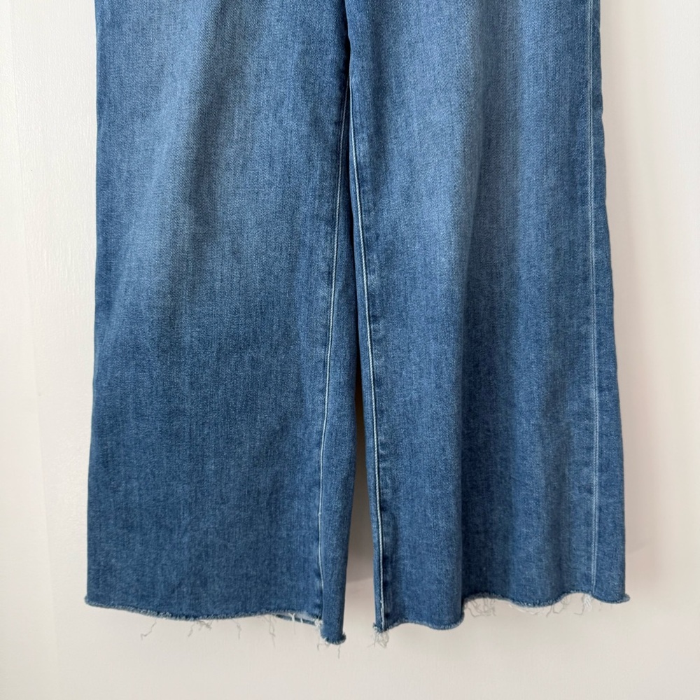PAIGE Anessa High-Rise Wide-Leg Crop Jeans in Sunnie Distressed - Picture 8 of 15